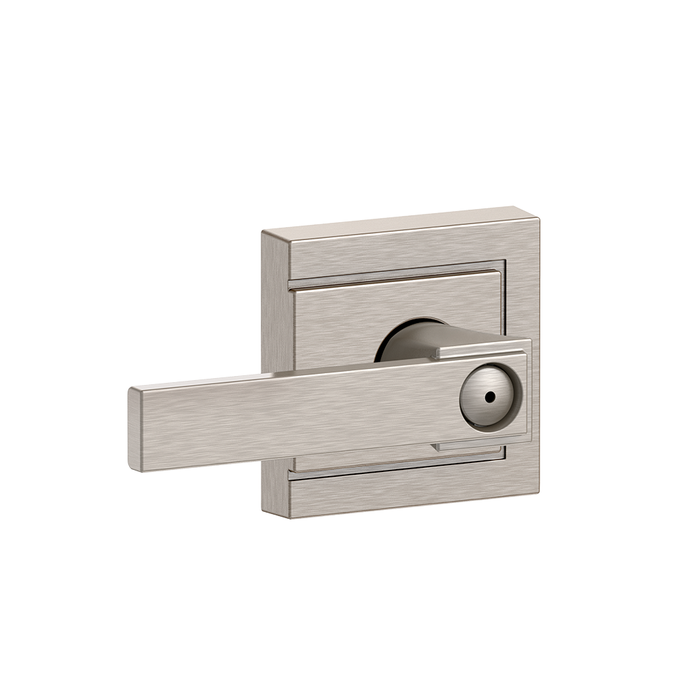 Northbrook Lever with Upland Trim Bed & Bath Lock